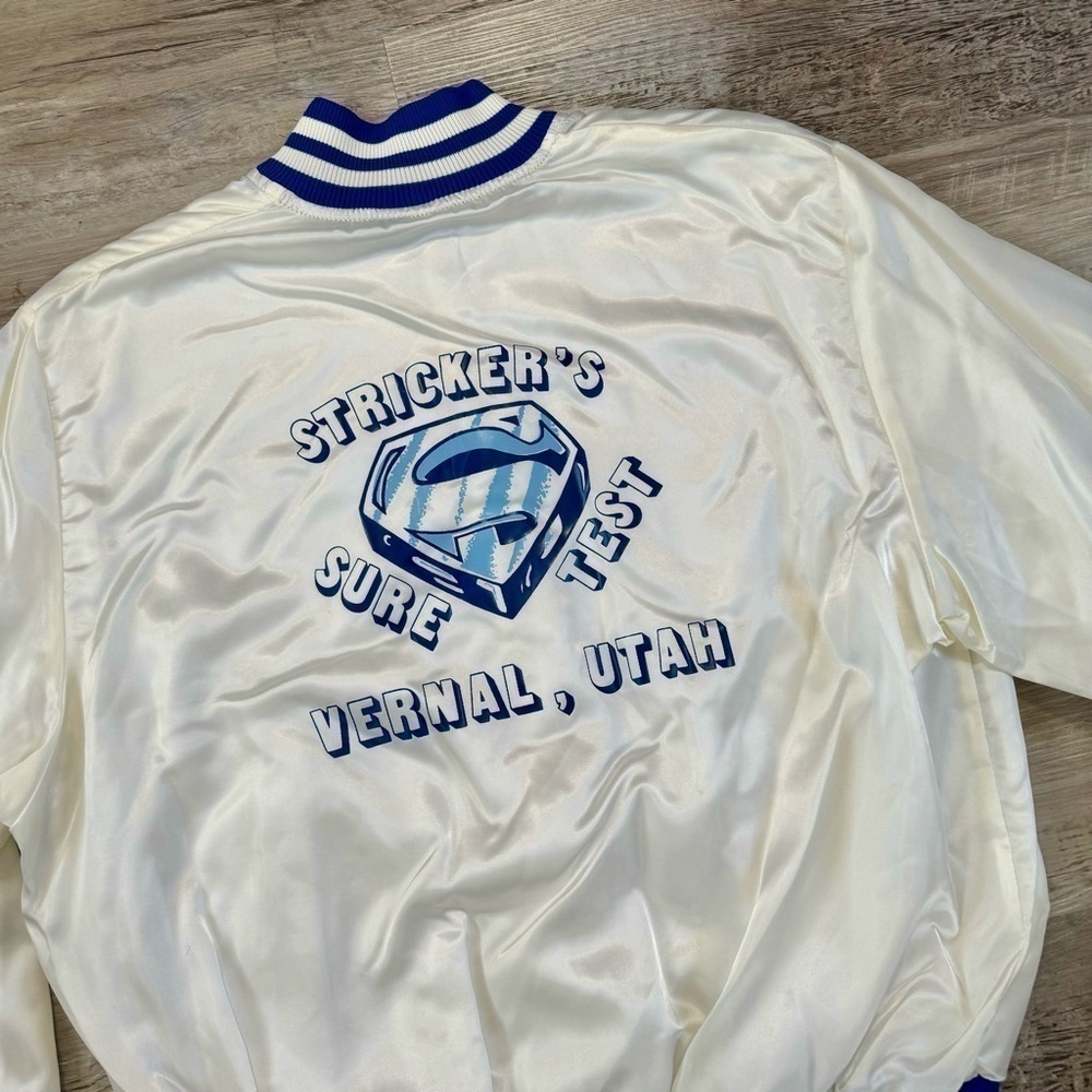 Vintage Made in USA coach varsity dazzle snap button jacket vernal Utah men’s L